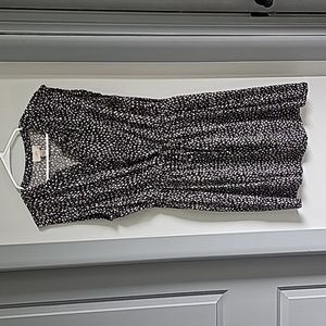 Ladies casual dress,  Loft, sz LP, Black/ white